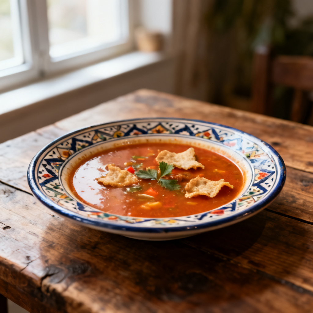 Chorba Hamra bel Frik (Algerisk Lamm, Tomat och Freekeh-soppa)