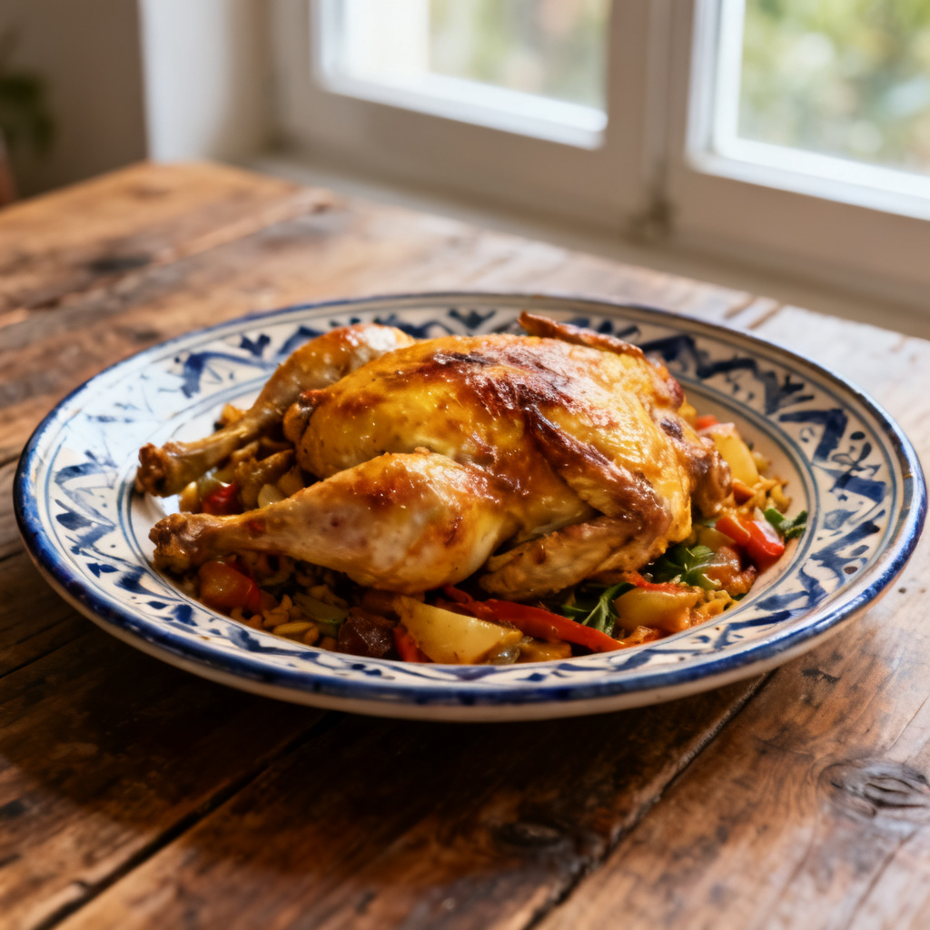 Poulet Roti a l'Algerienne (Algerian Roast Chicken)