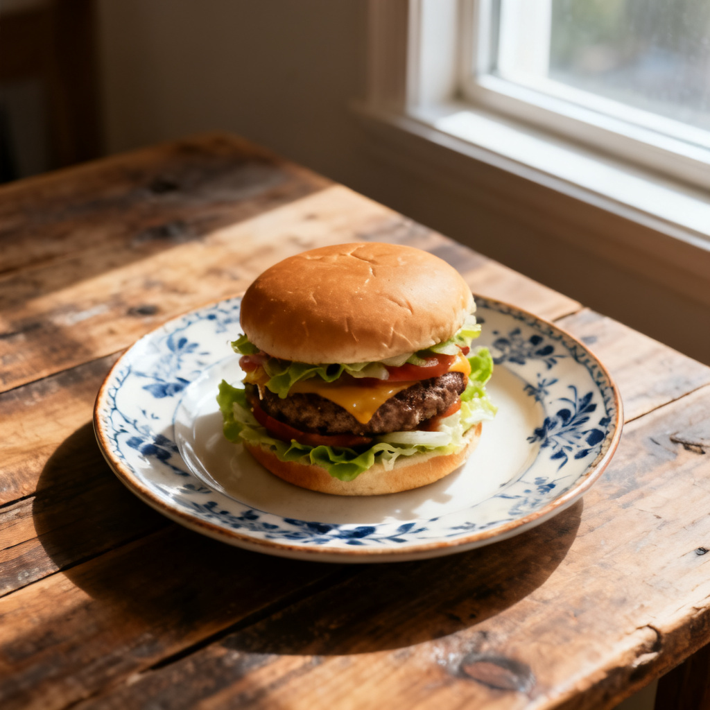 Buffalo Turkycheddarburgare med Blåost Broccolisallad
