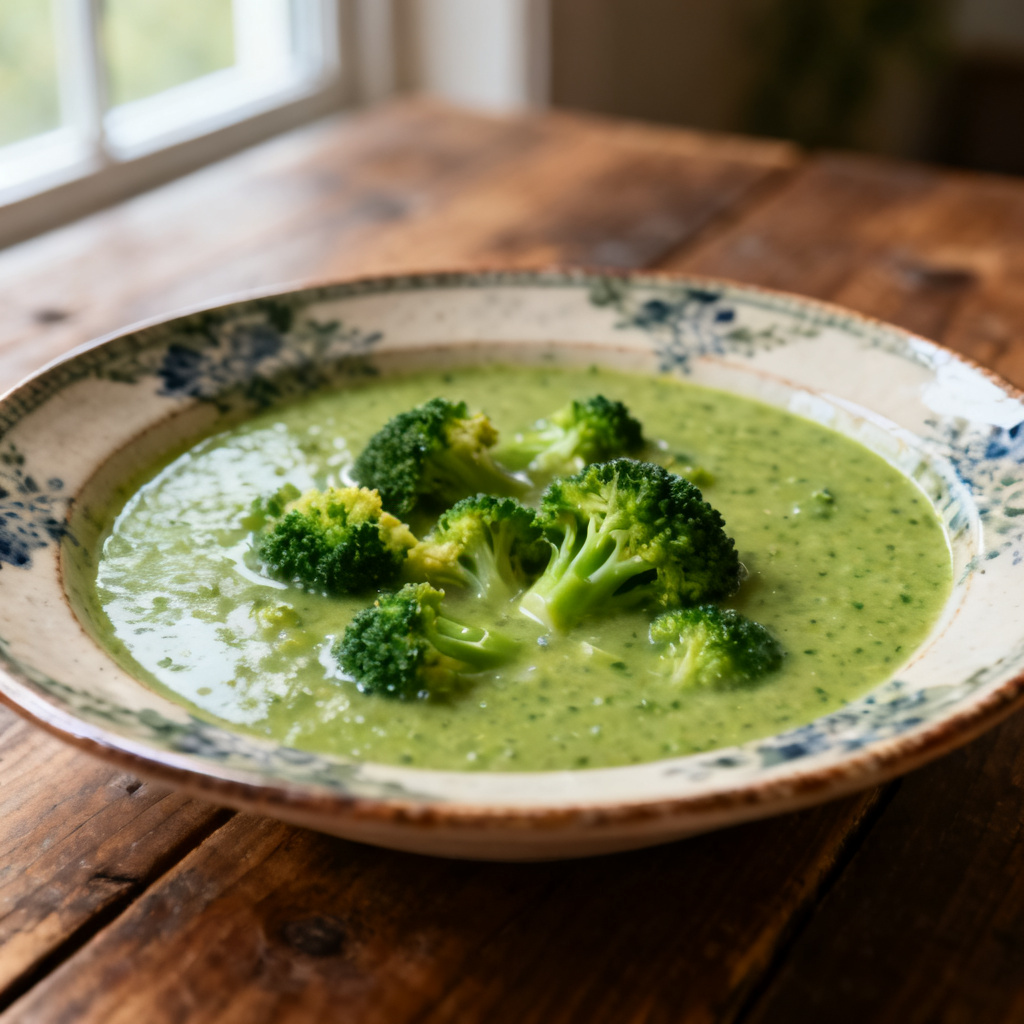Broccolisoppa med cheddarost