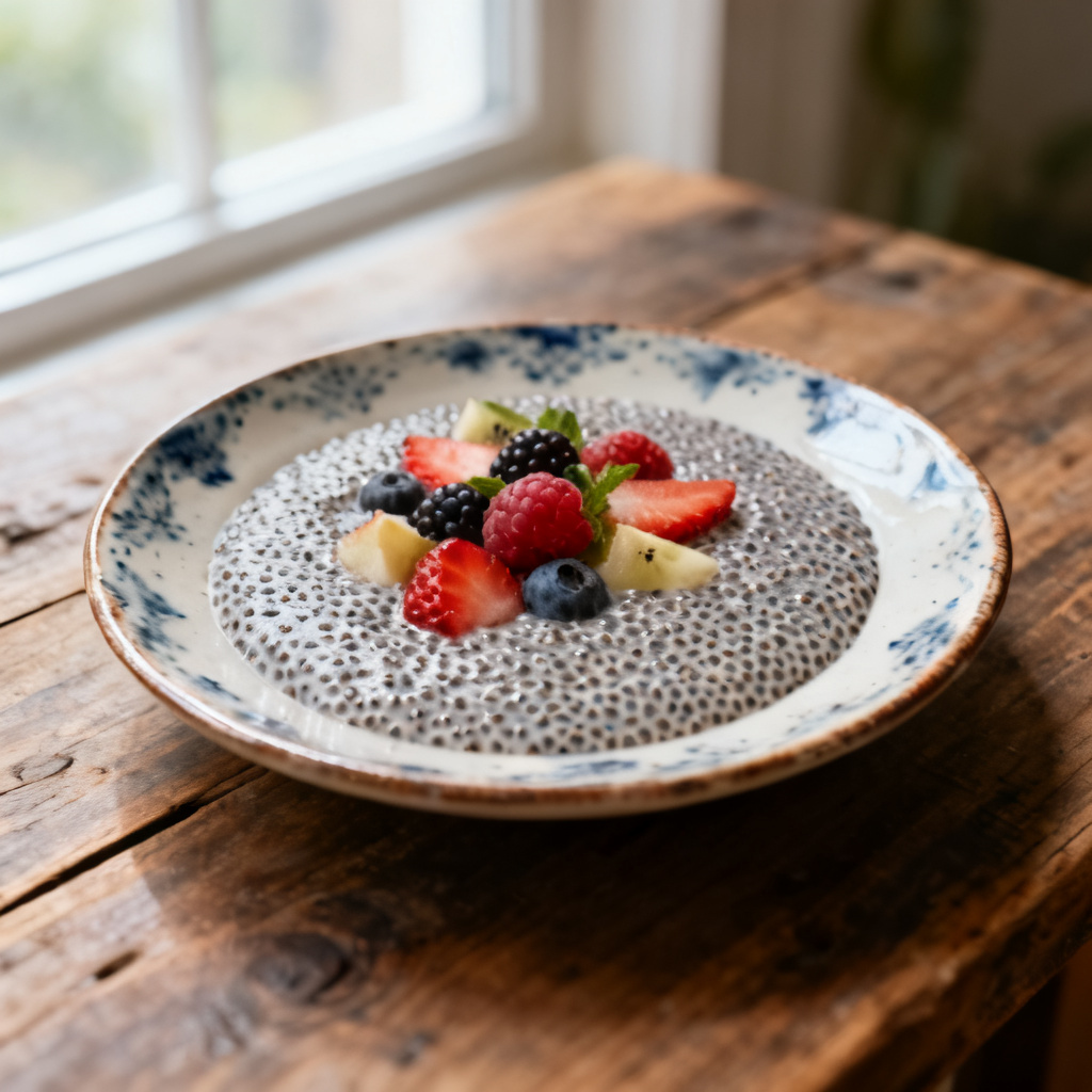 Kokos Lime Hallon Chia Pudding