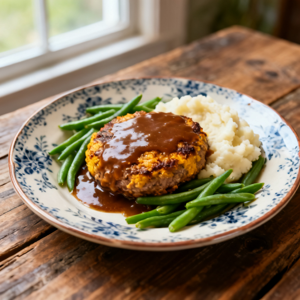 Svamp och Schalottenlök Salisbury Steak