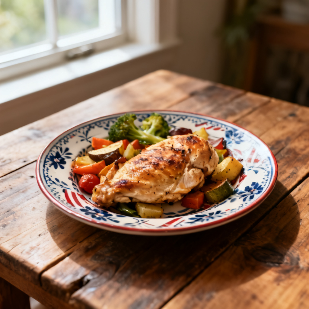 Sheet Pan Chicken Drumsticks med zucchini och majs