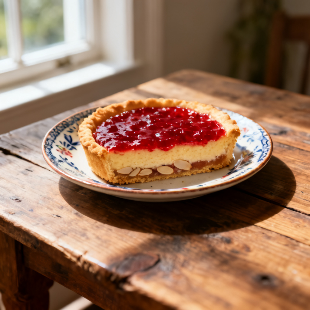 Cherry bakewell crêpe cake