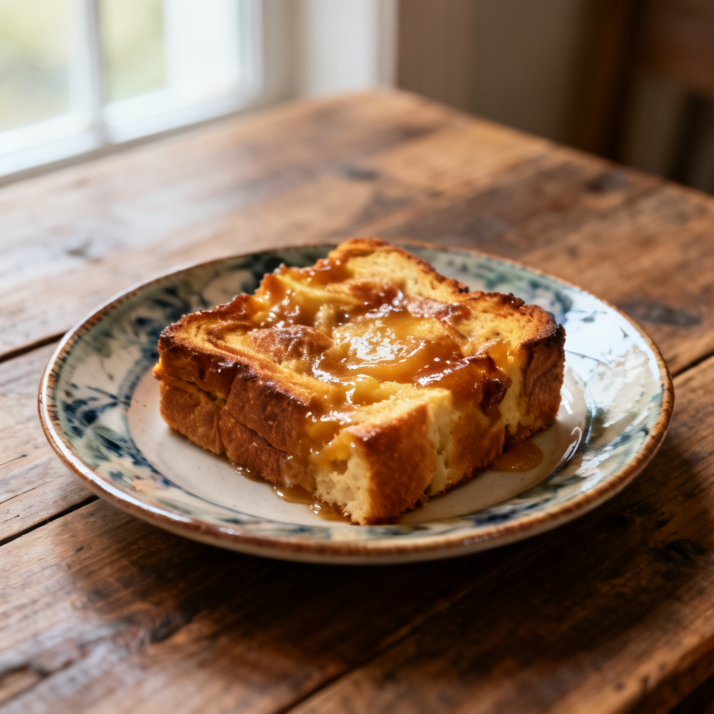 Veganskt dadlar- och chokladbrödpudding