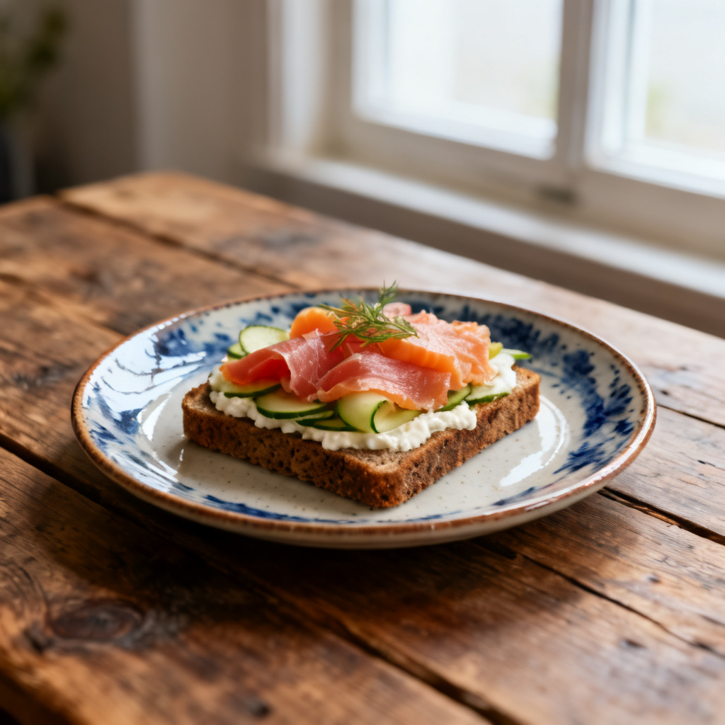Smörrebröd med färskostkvarg