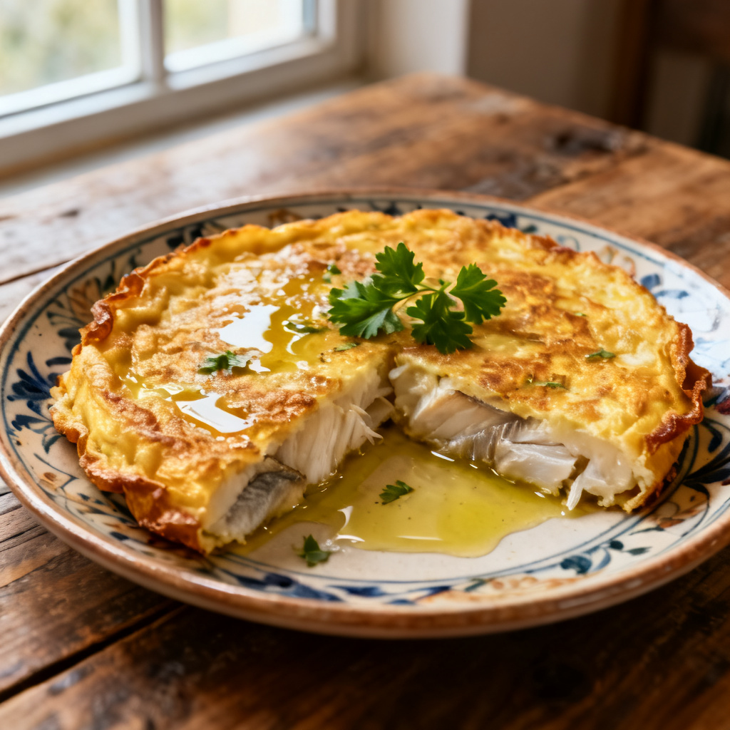 Saltad torsk-tortilla