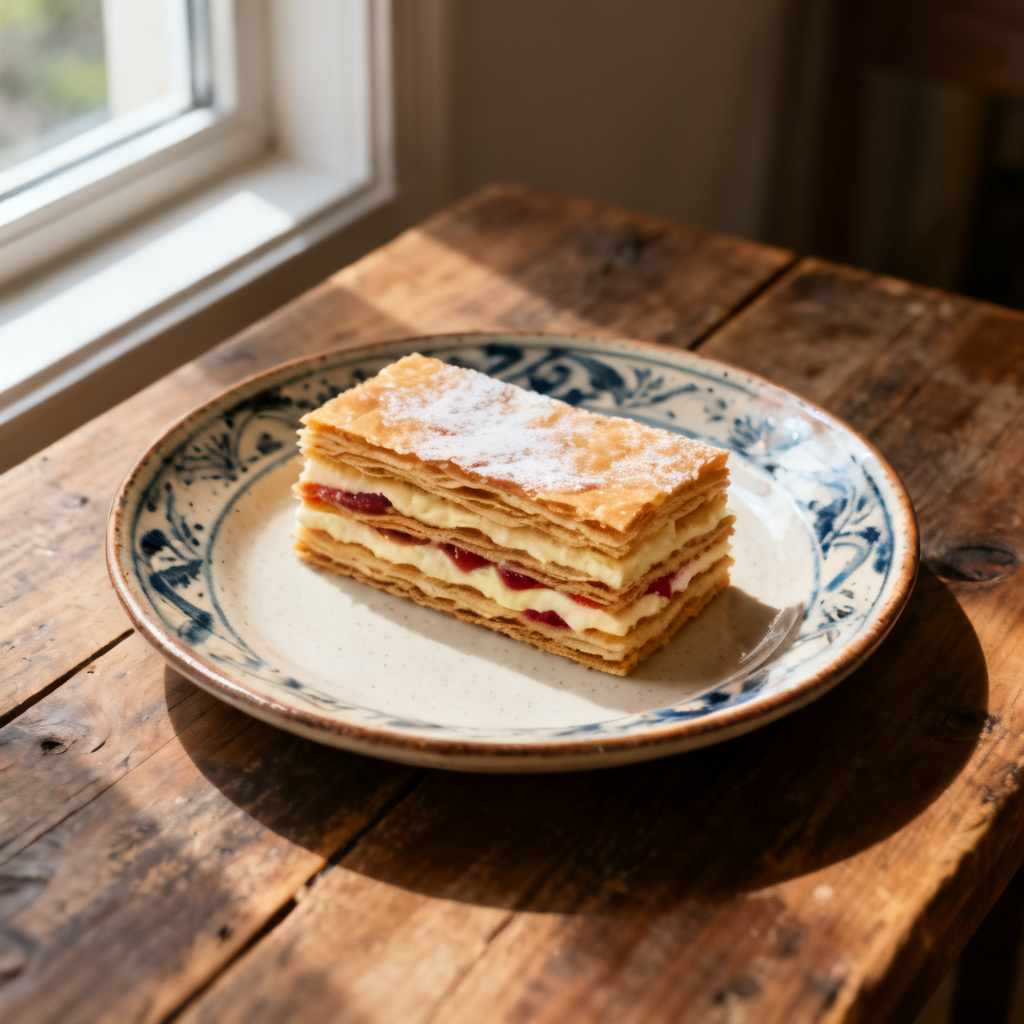 Citron mille feuille med ostcrème