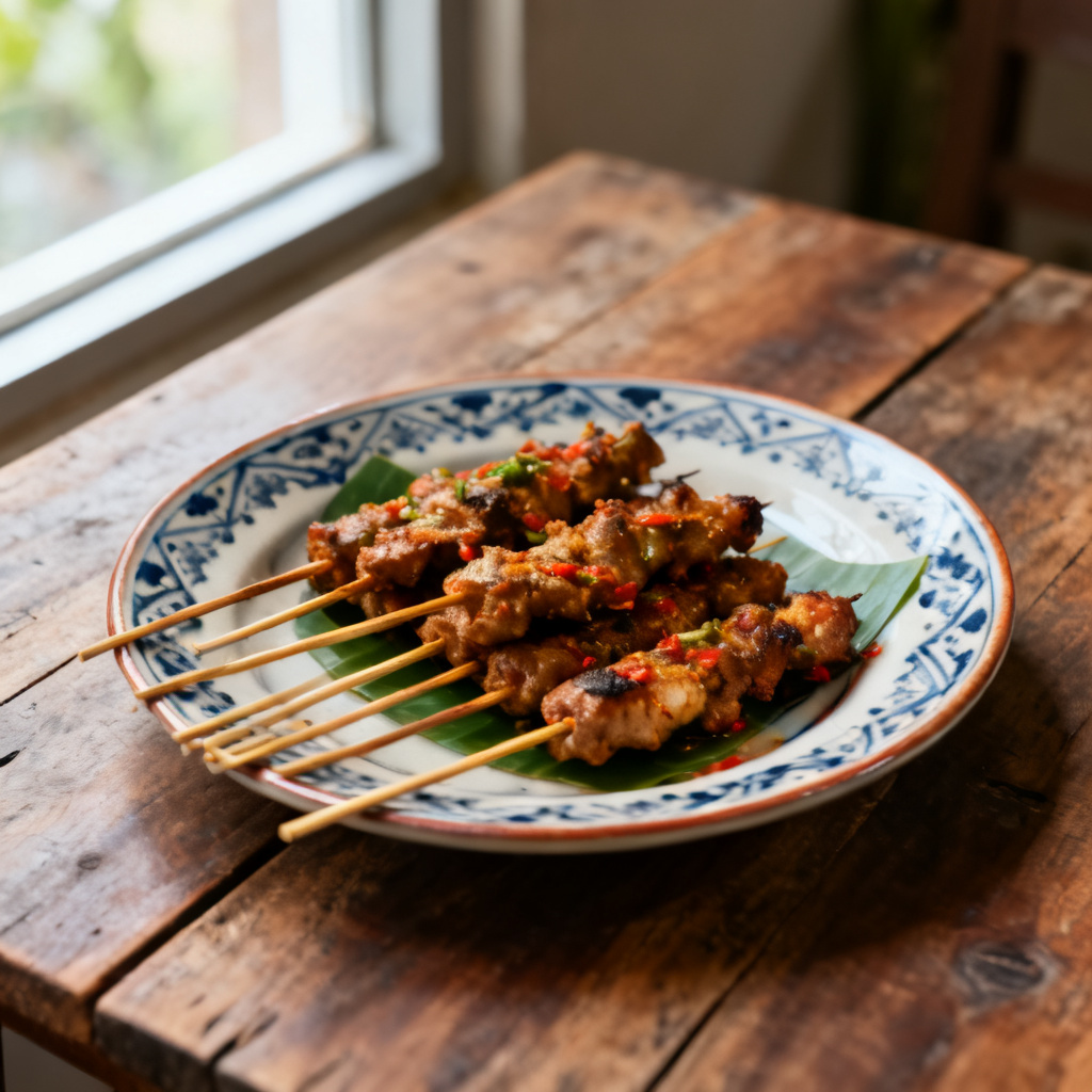 Tofu zatay med picklade grönsaker och ris