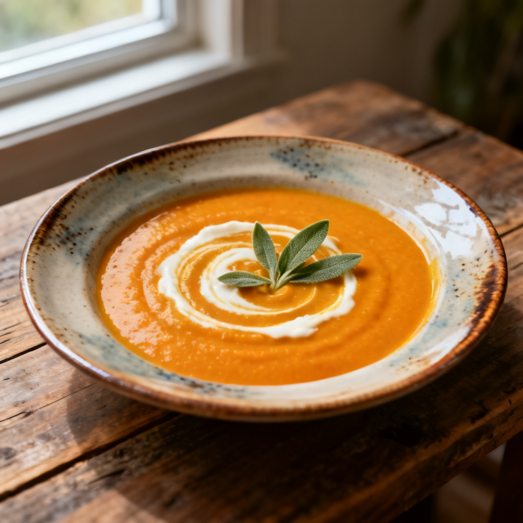 Slow Cooker Butternut Pear-soppa