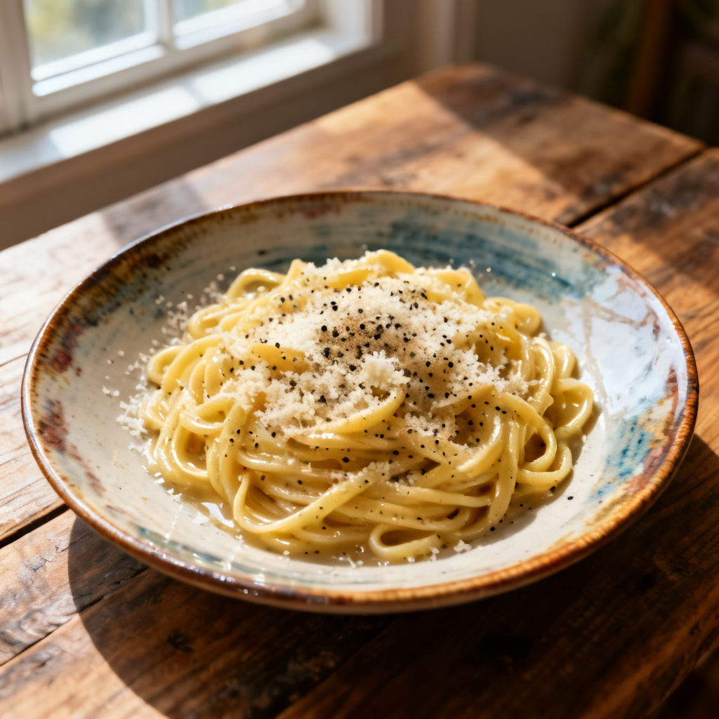 Pasta carbonara med syrad grädde