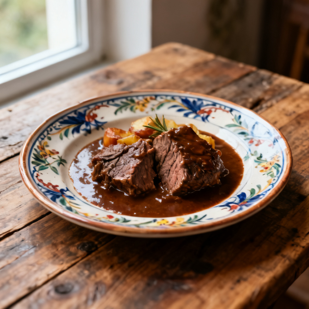 Italiensk grytstek, Brasato al Barolo,