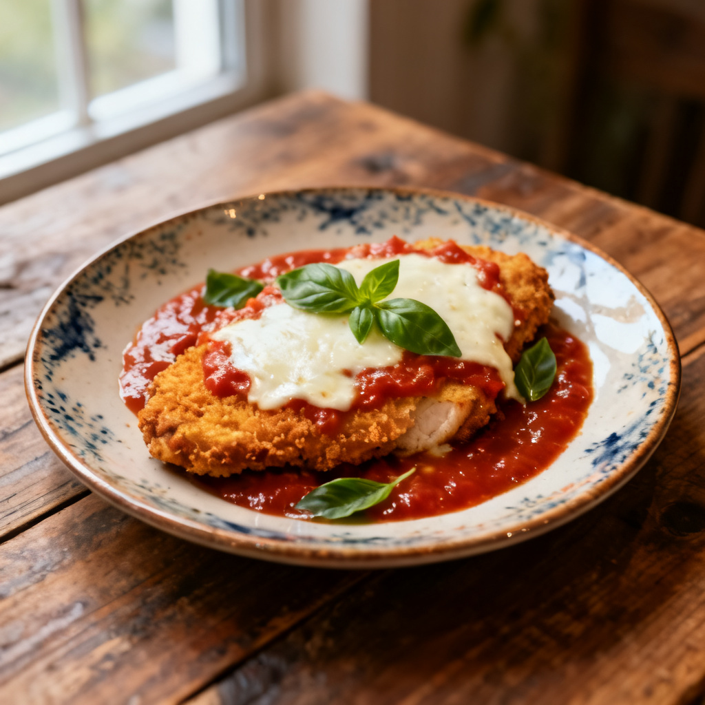 Kycklingrullar med spenat alla Parmigiana