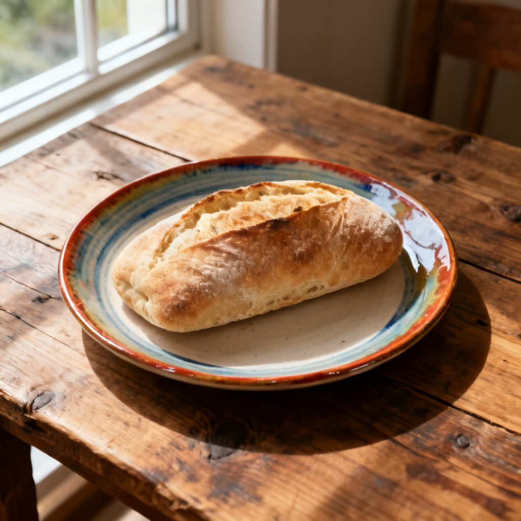 Stark vitlöksmild maissost ciabatta