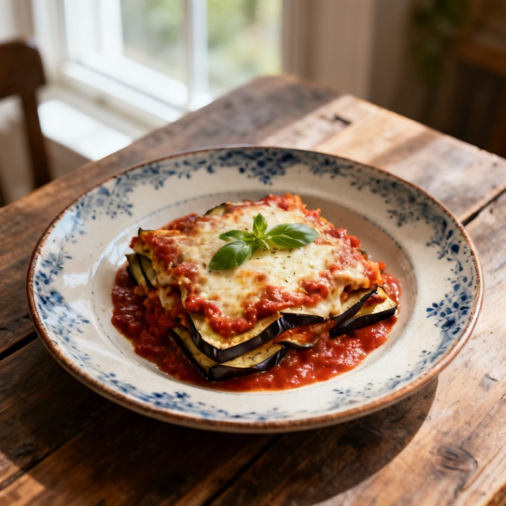 Veganska aubergine no-parmigiana