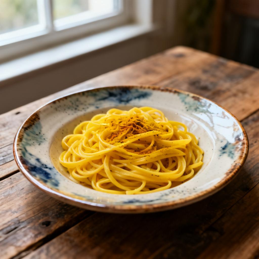 Saffranspasta med linser