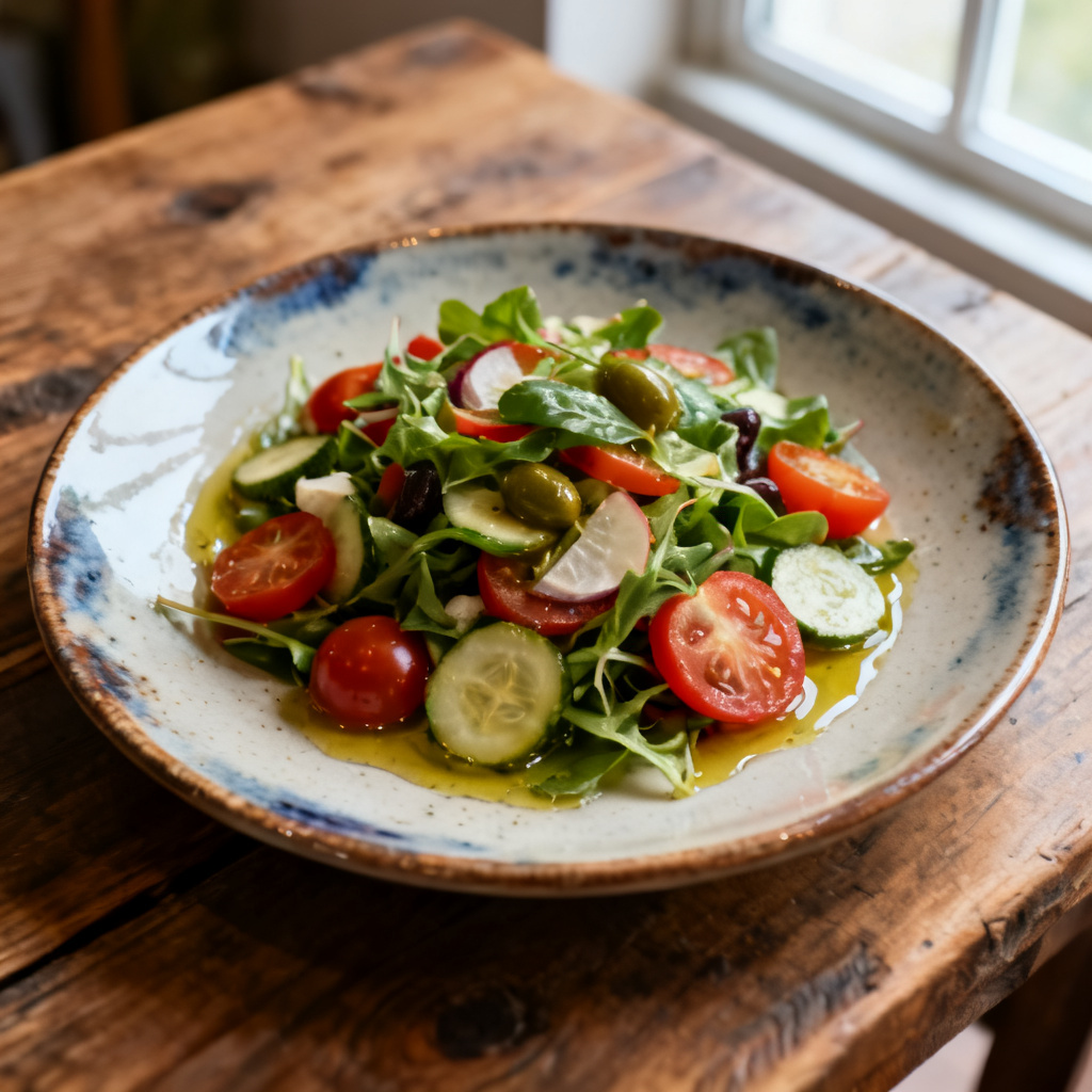 Ärtsallad med burrata och syltad citron-salsa