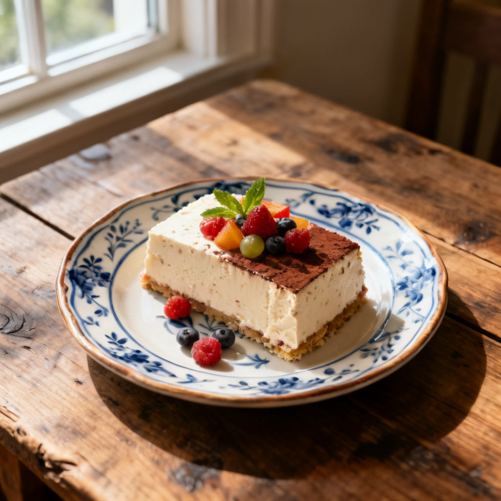 Semifreddo med marsala, valnötter och citron