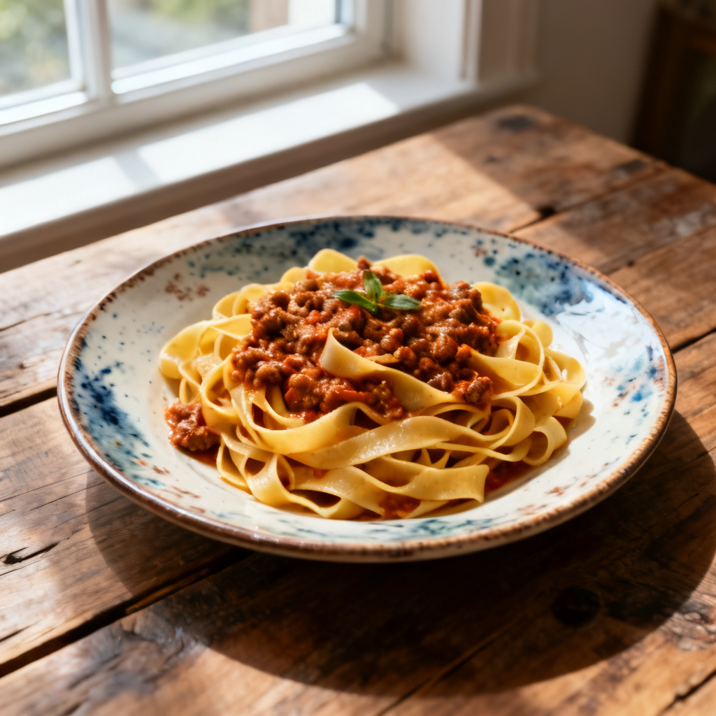 Tagliatelle med citron och fläskragù
