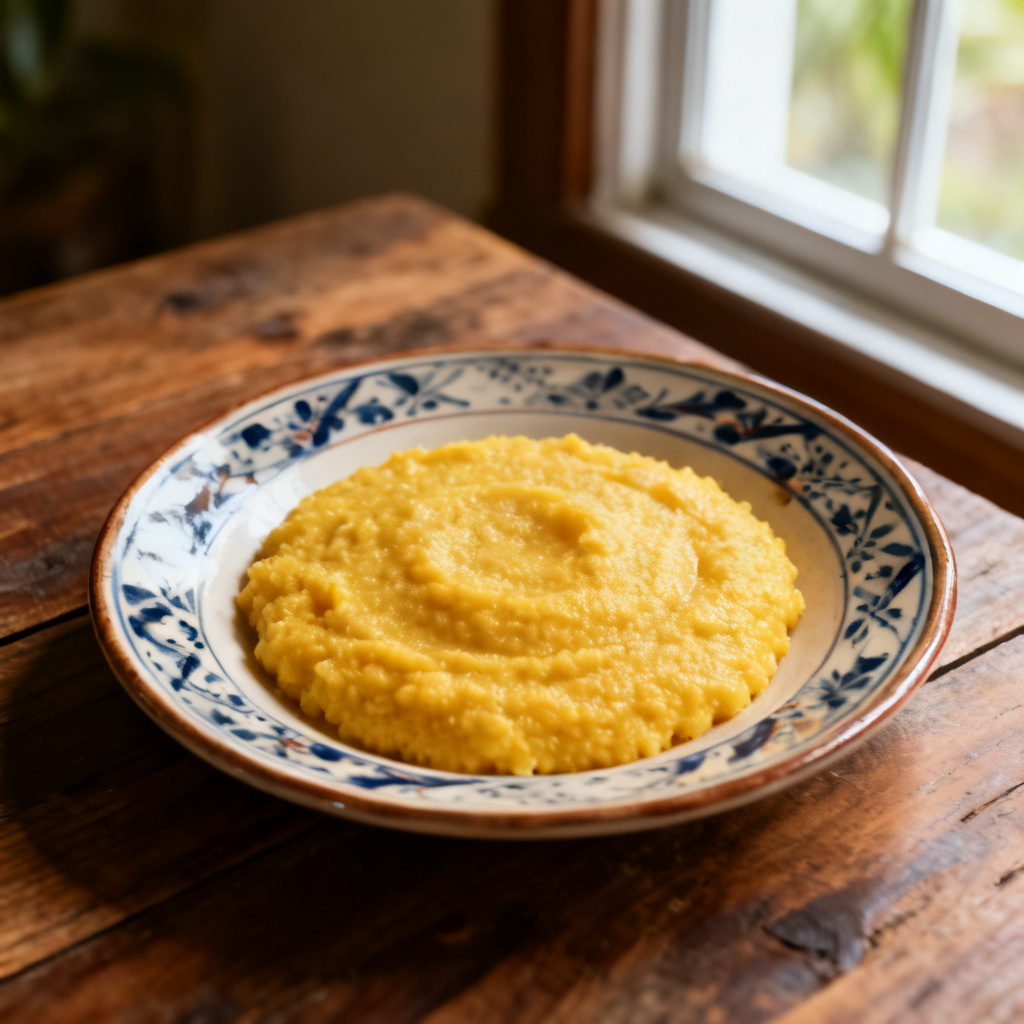 Jamaicansk majsgrötporridge