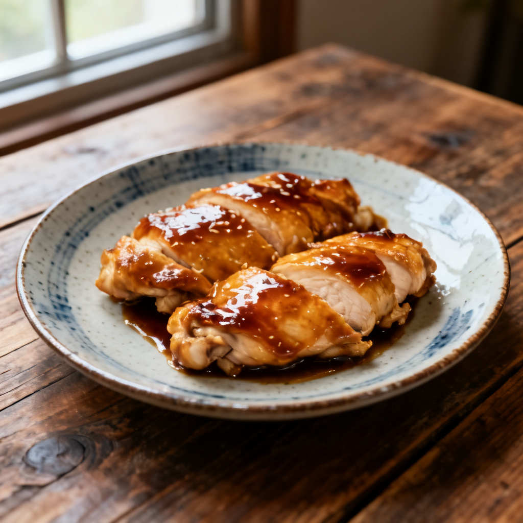 En kastrull Teriyaki Kyckling och Ris