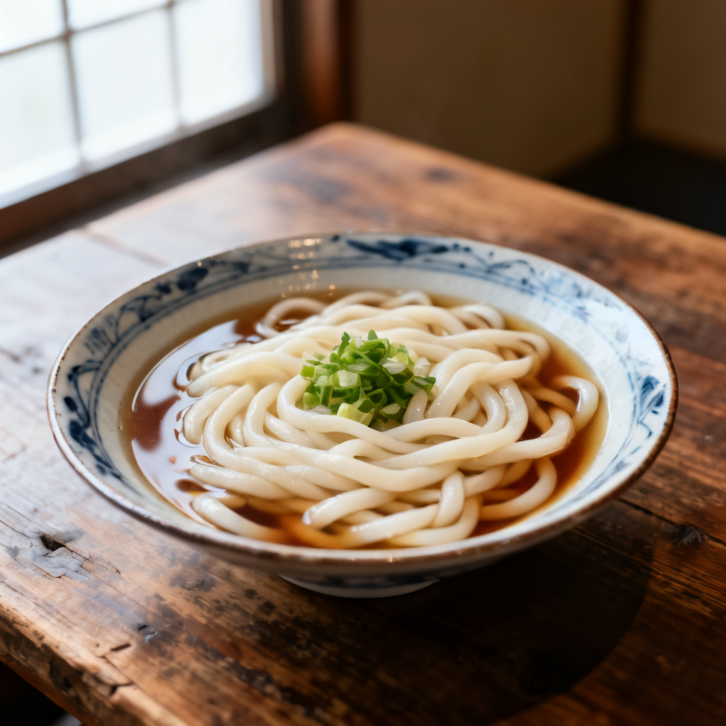 Sesam och vårslökstekt udon med krispig tofu