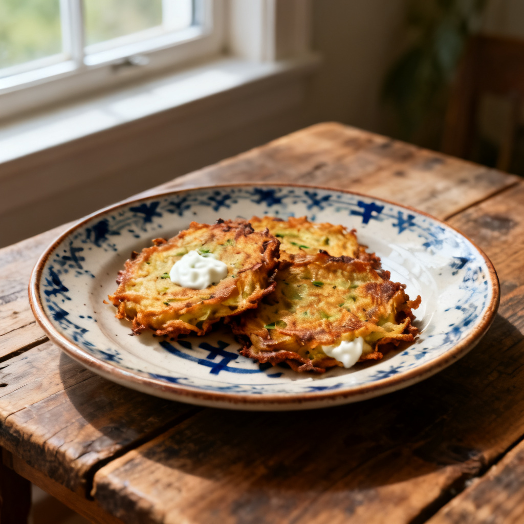 Palsternacka- och parmesanugnsstekta latkes
