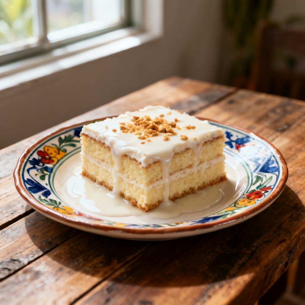 Lime tres leches cake