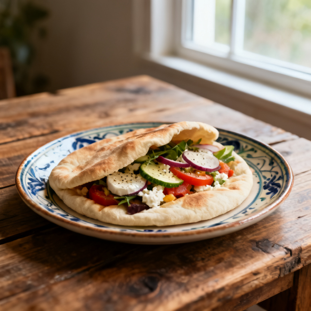 Pita med lammfärs och tahinisås