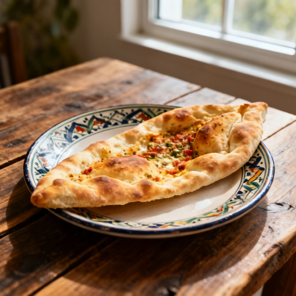 Pitabröd med labneh och ugnsrostad sötpotatis