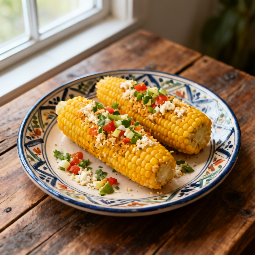 Majskolvar med Västerbottensost – Elotes