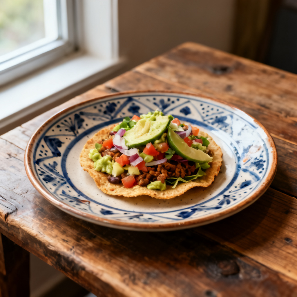 Tostada med poké-ceviche