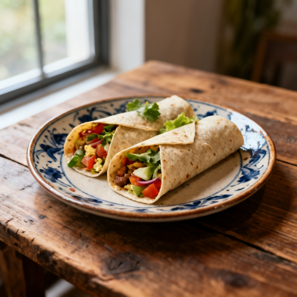 Mexikanska wraps med sötpotatis och guacamole