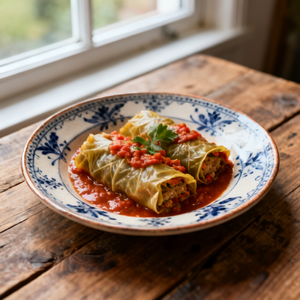 Braised Stuffed Cabbage
