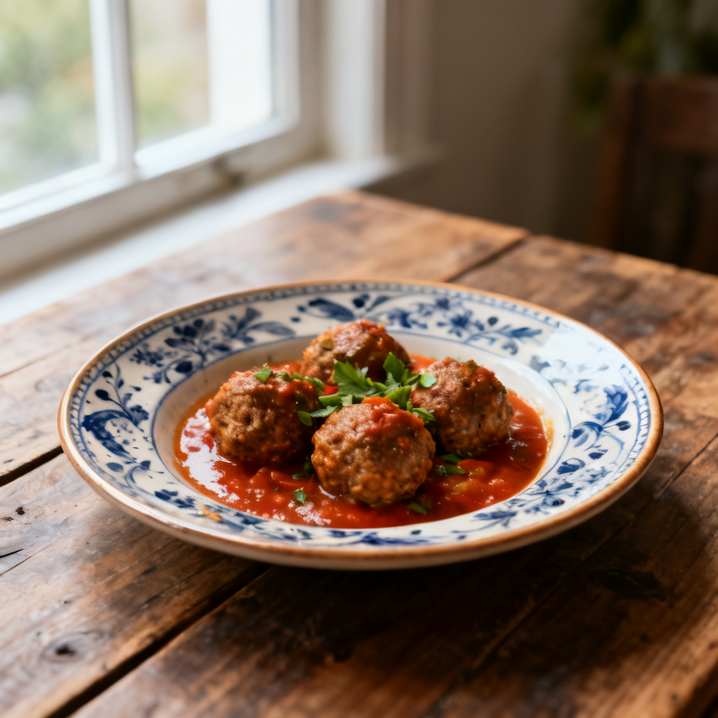 Köttbullar i mandelsås (Albondigas con salsa de almendras)
