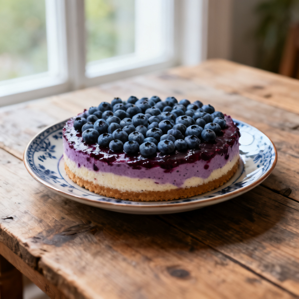 Fryst blåbärstårta med punsch