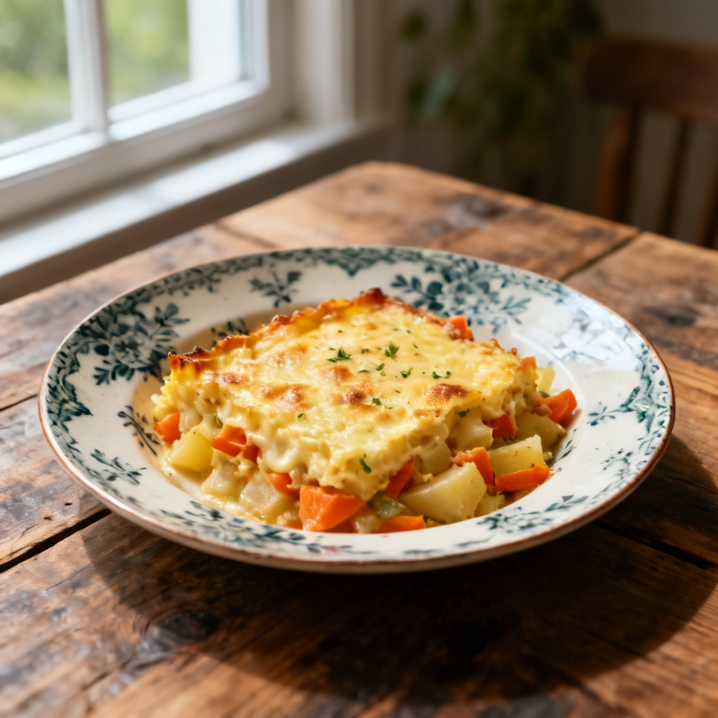 Recept på Skinka- och Potatiskasseroll