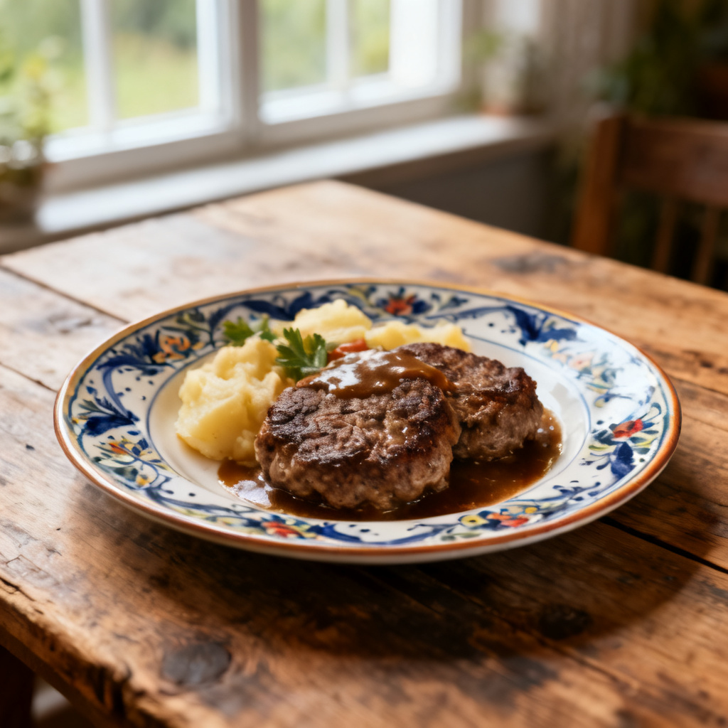 Parmesanbiffar med tzatziki och rostade rotfrukter
