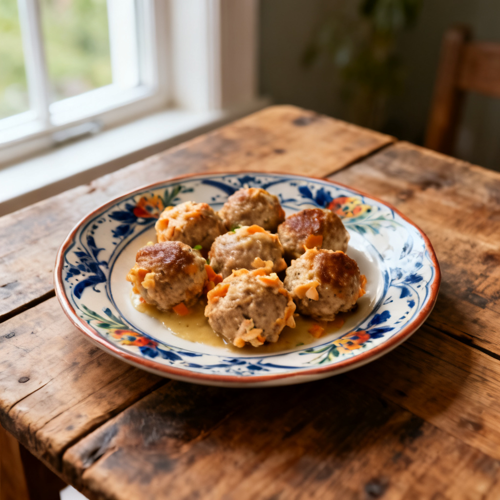 Kycklingköttbullar med sataysås