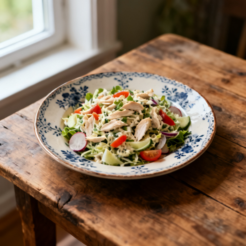 Kycklingsallad med citron och dill