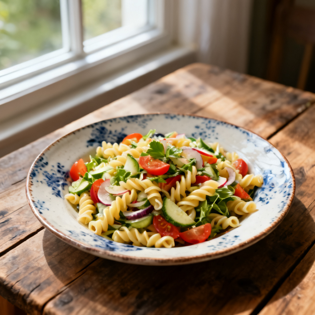 Nudelsallad med räkor