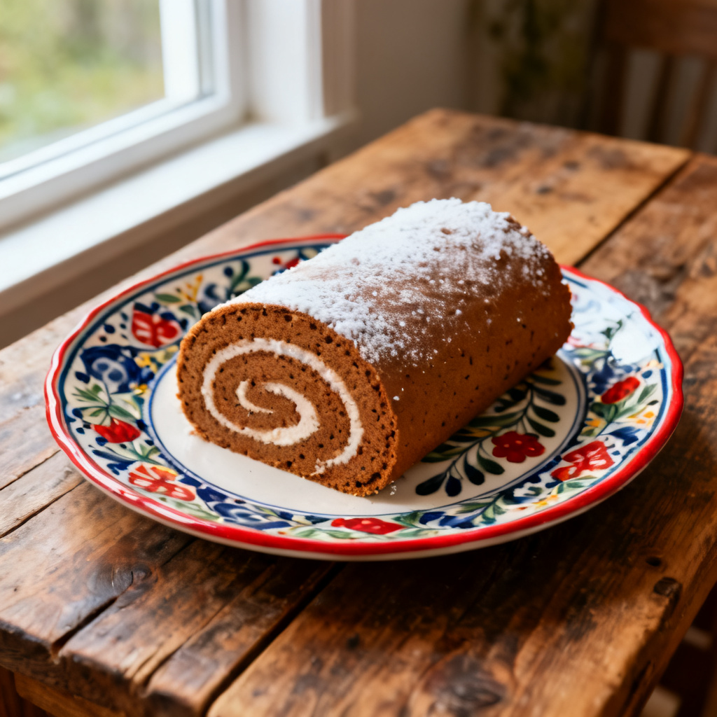 Pepparkaksrulltårta