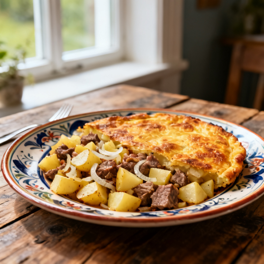 Pytt på gnocchi, falukorv och grönkål