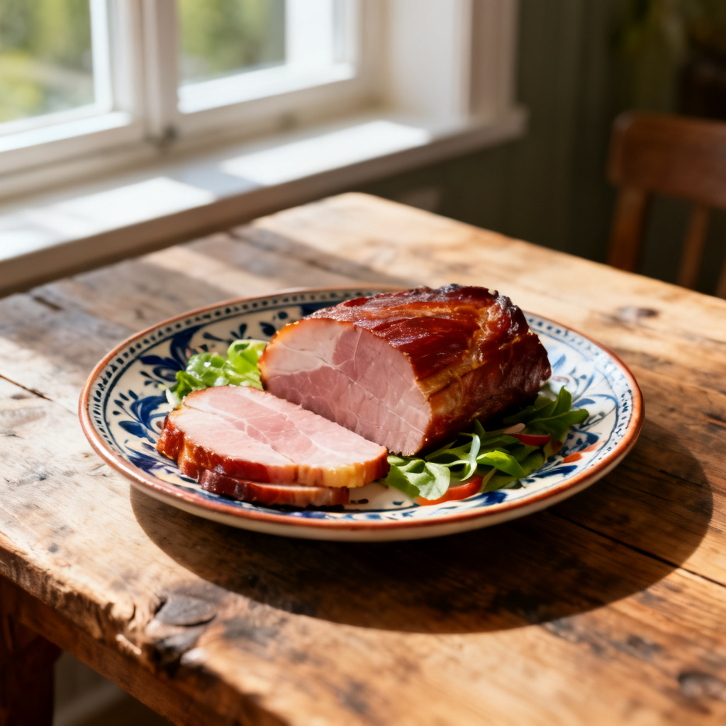 Rökt skinka med melonsallad