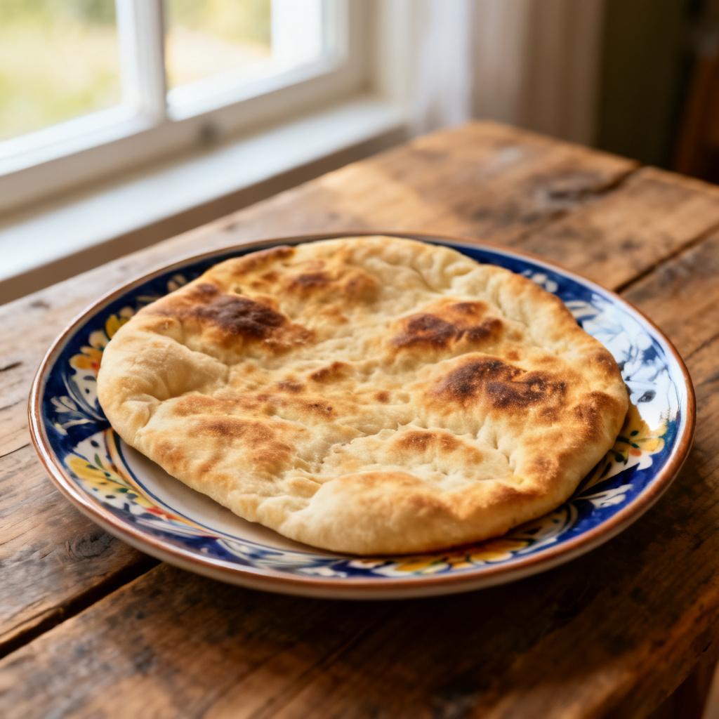 Stekpannebröd med ägg och yoghurt