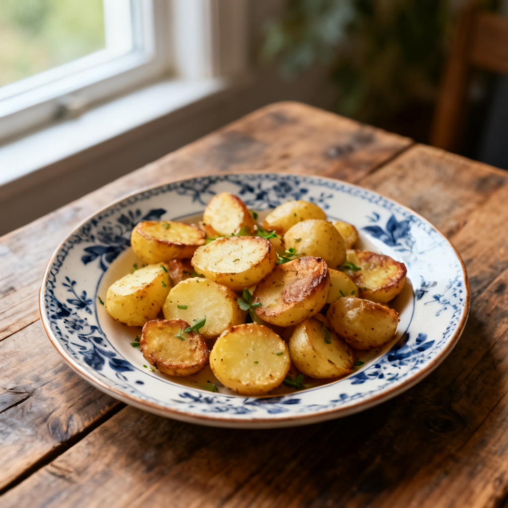 Recept på krispiga råstekta potatisar