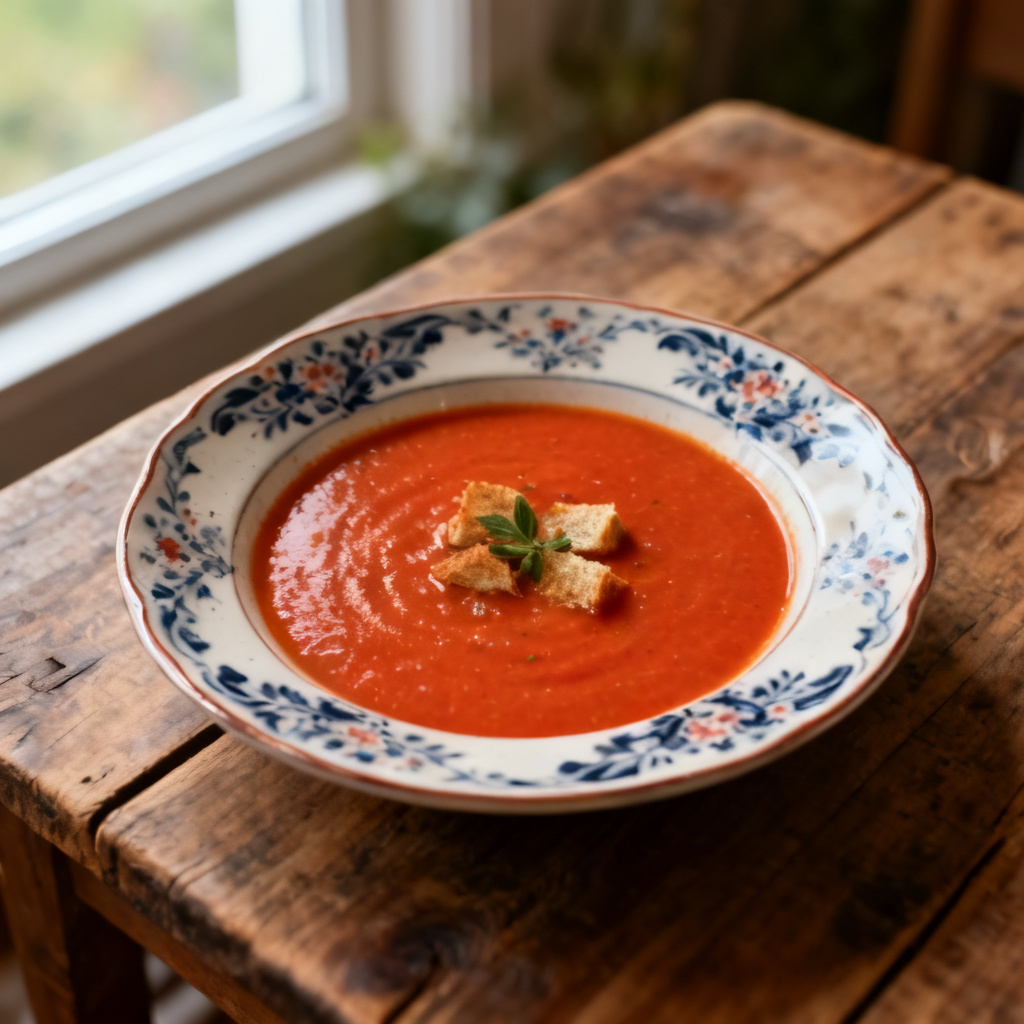 Tomatsoppa med pasta