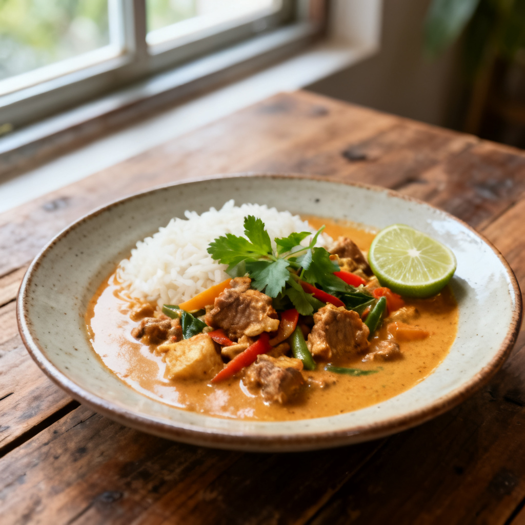 Laxgryta med kokosmjölk, palsternacka och curry