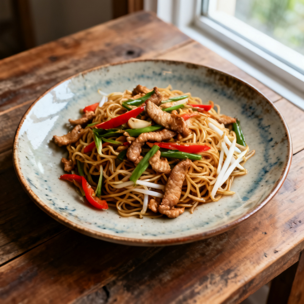 Drunken noodles (pad kee mao)