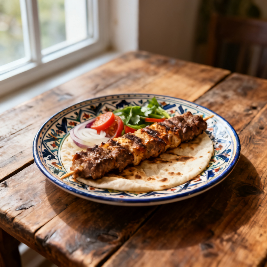 Rökig kebab i pitabröd